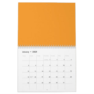 Calendario Una mezcla abstracta de naranja vibrante, rojo y g