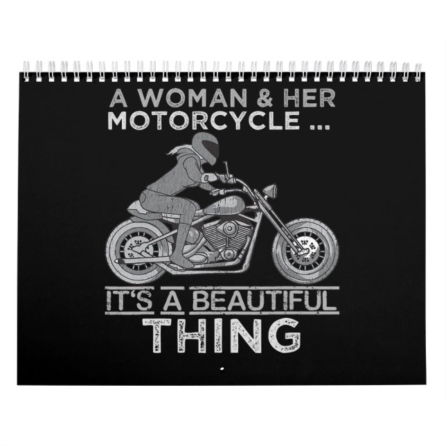Calendario Una Mujer Y Su Regalo De Motocicletas Para Los Bik (Tapa)