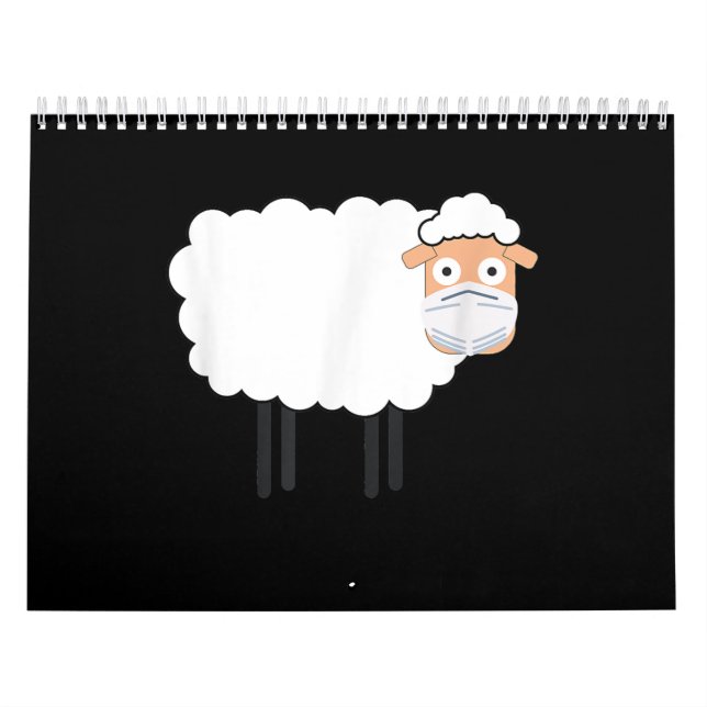Calendario Una Oveja Con Una Máscara | Regalo de ovino con ab (Tapa)
