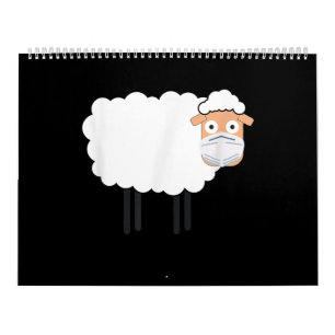 Calendario Una Oveja Con Una Máscara Regalo de ovino con ab