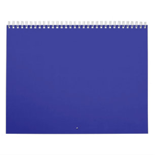 Calendario una pared azul con un reloj