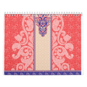 Calendario una tarjeta con el corazón rojo sobre ella