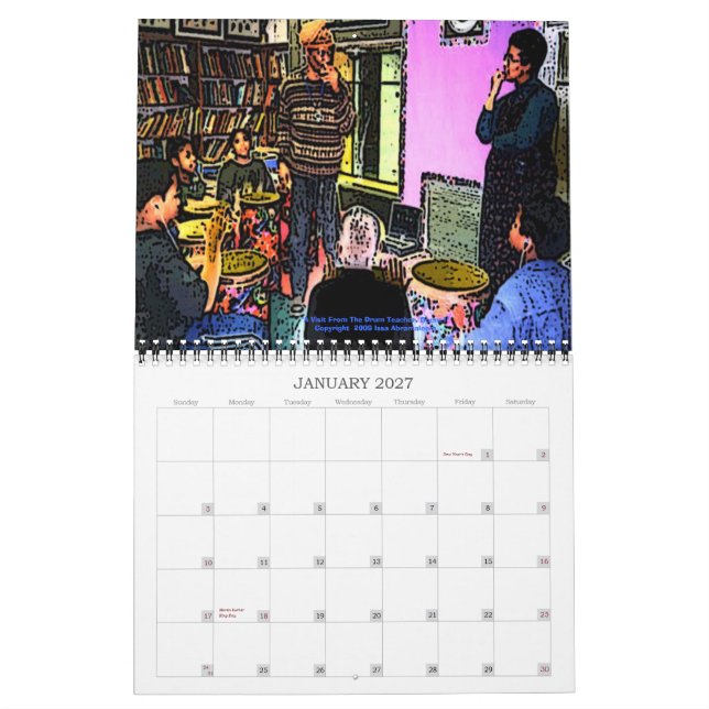 Calendario Una Visita Del Profesor De Tambor 2009 (Jan 2027)