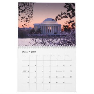 Calendario único del Bella Artes Washington DC 202