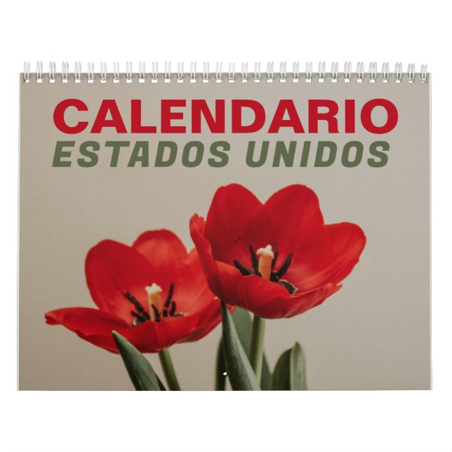 Calendario USA con festivos | España EE.UU. 2024 (Tapa)