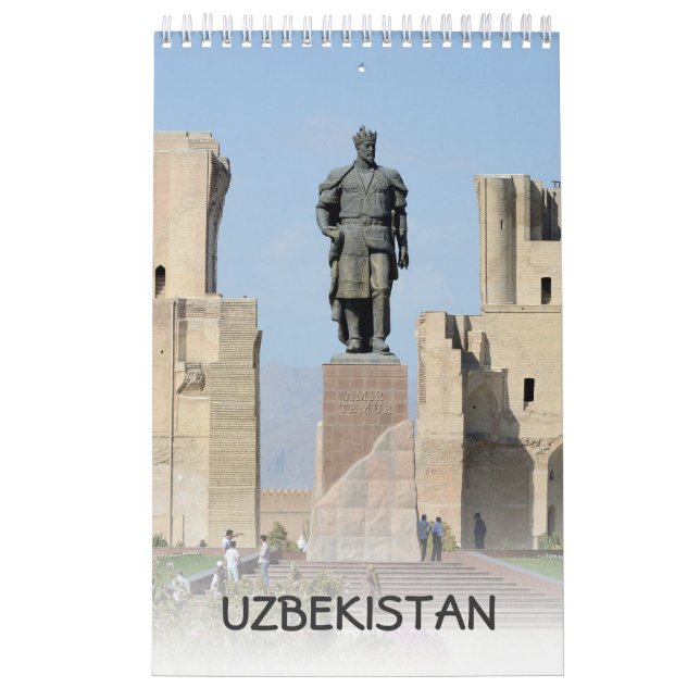 Calendario Uzbekistán 2019, 12 meses (Tapa)