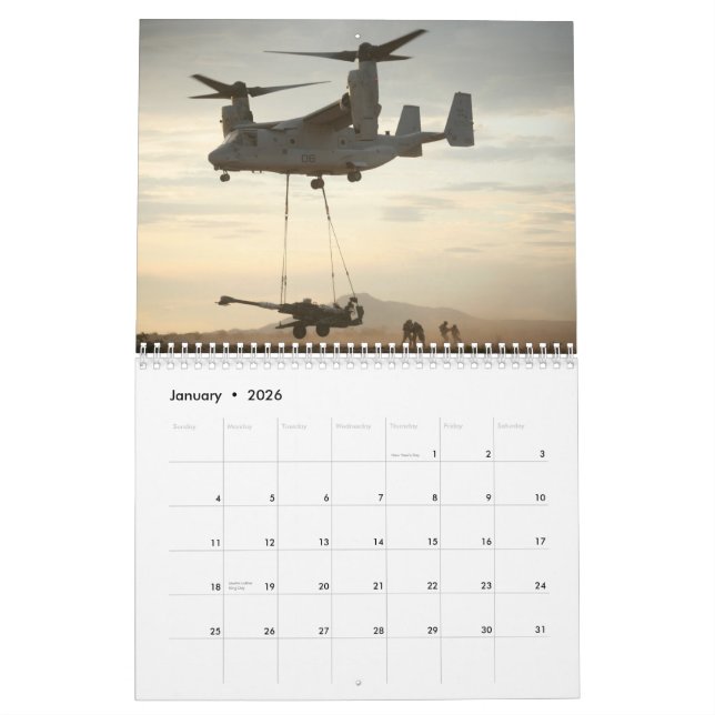 Calendario V-22 Osprey 2012 (Jan 2026)