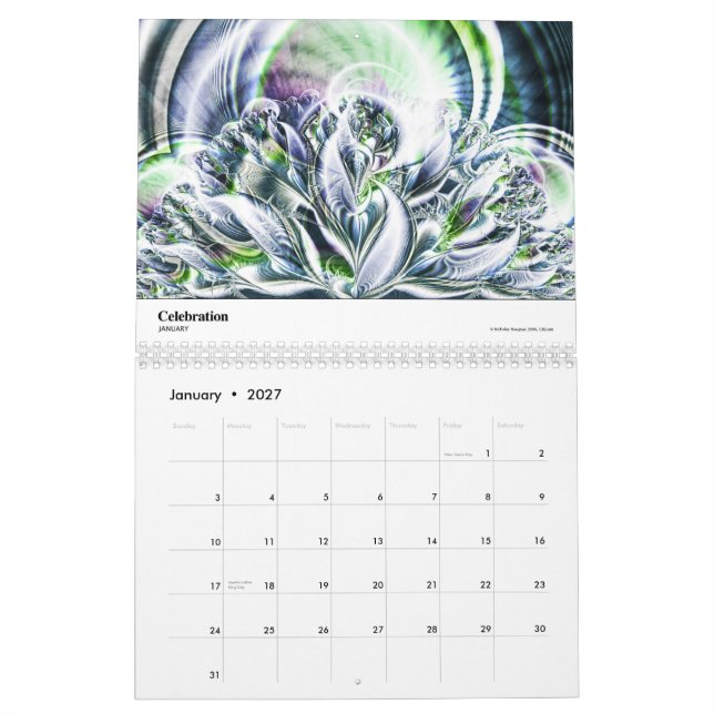 Calendario V del fractal (Jan 2027)