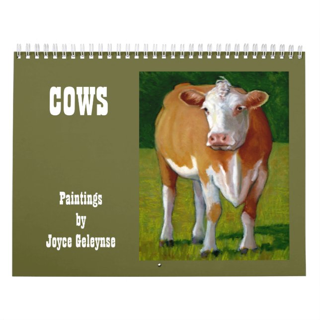 Calendario VACAS: Ilustraciones originales de diversas vacas (Tapa)