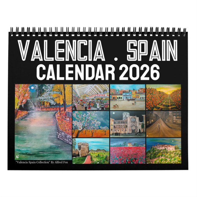 Calendario Valencia España Arte por Alfred Fox (Tapa)