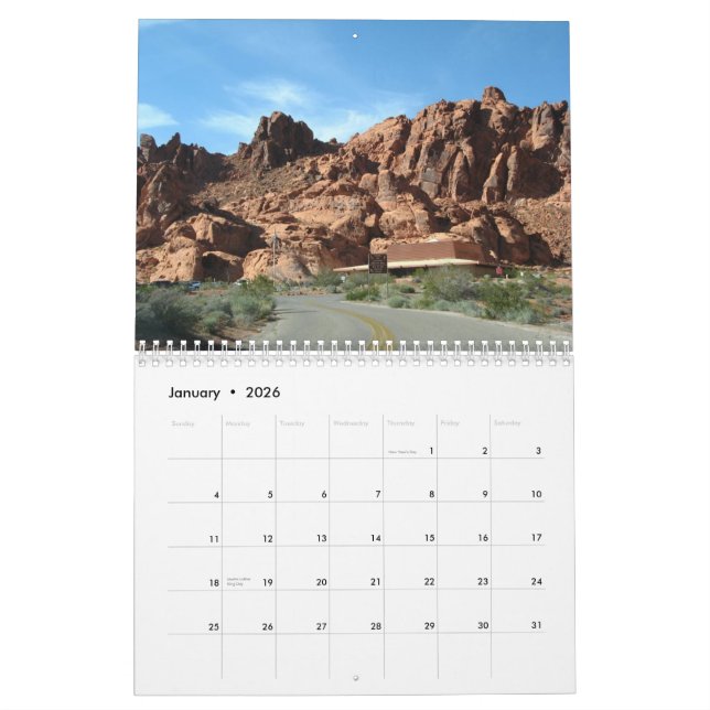 Calendario Valle del fuego 2011 (Jan 2026)