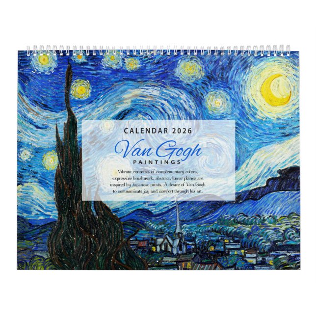 Calendario Van Gogh 2026 - Impresionismo (Tapa)