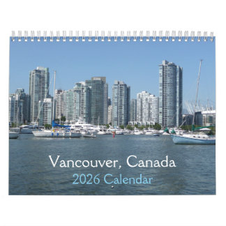 Calendario Vancouver, Canada 2026 Calendar