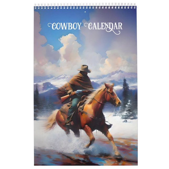 Calendario Vaqueros en caballos (Tapa)