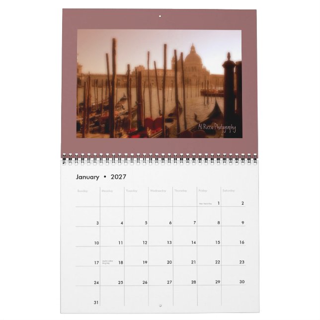 Calendario Venecia, Italia (Jan 2027)
