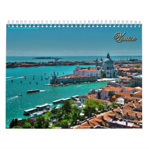 Calendario Venecia, Italia - visión aérea
