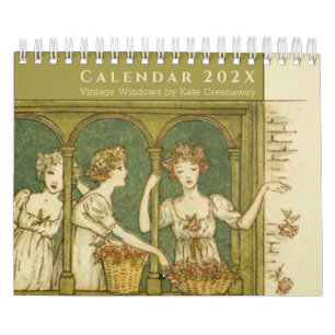 Calendario Ventanas antiguas de Kate Greenaway Niñas y niños
