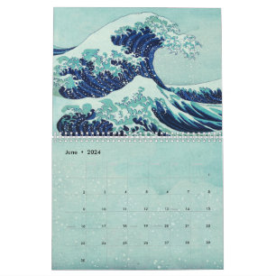 Calendario Verano de las olas azules de Hokusai