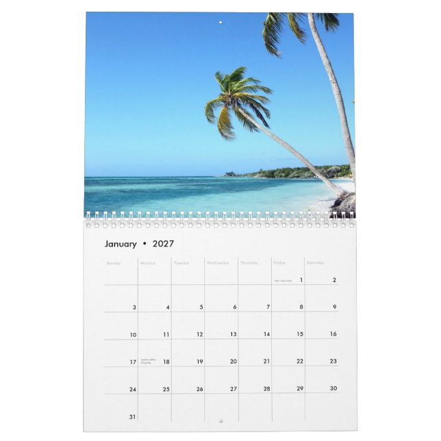 Calendario Verano todo el año de largo, 2010 (Jan 2027)