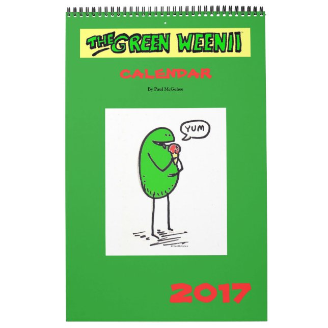 Calendario Verde de Weenii de 2017 (Tapa)