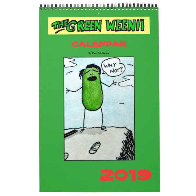 Calendario Verde de Weenii de 2019 (Tapa)