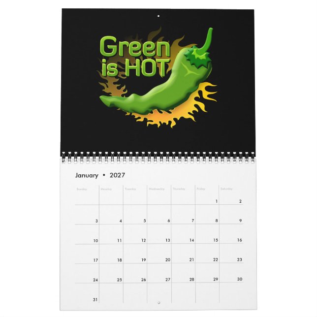 Calendario Verde está CALIENTE (Jan 2027)