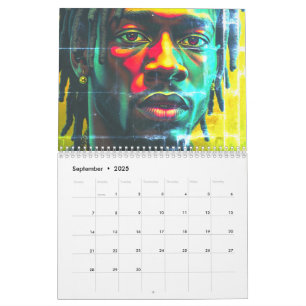 Calendario Verde negro con envenenados enloquecimientos de af