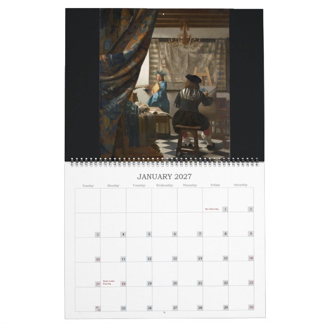 Calendario Vermeer 2016 enorme (Jan 2027)