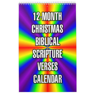 Calendario Versículos bíblicos de Navidad de 12 meses