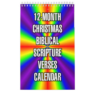 Calendario Versículos bíblicos de Navidad de 12 meses