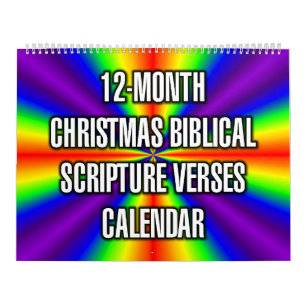 Calendario Versículos bíblicos de Navidad de 12 meses