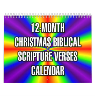 Calendario Versículos bíblicos de Navidad de 12 meses