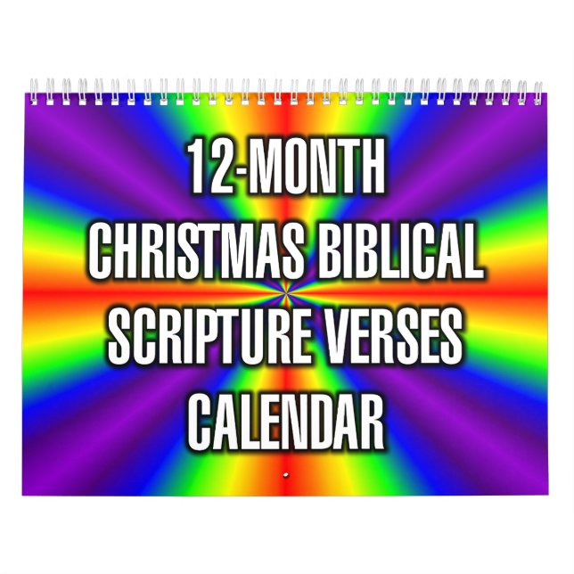 Calendario Versículos bíblicos de Navidad de 12 meses (Tapa)