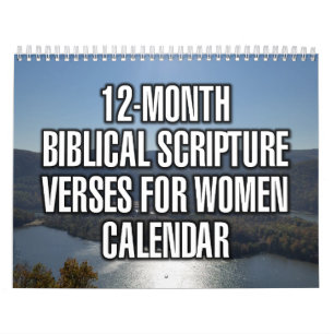 Calendario Versículos bíblicos para mujeres durante 12 meses