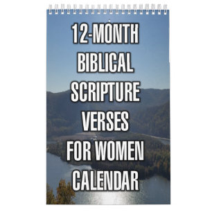 Calendario Versículos bíblicos para mujeres durante 12 meses