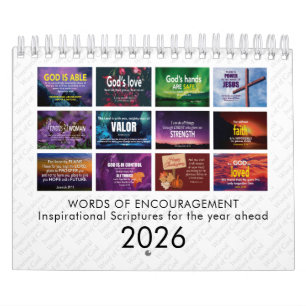 Calendario Versículos de la Biblia de ÁNIMO Personalizado 202