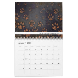 Calendario Veterinaria de impresión única de pata