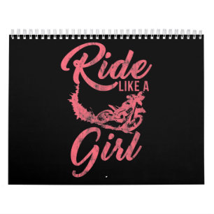 Calendario Viajar Como Un Regalo Gracioso De Moto Chica