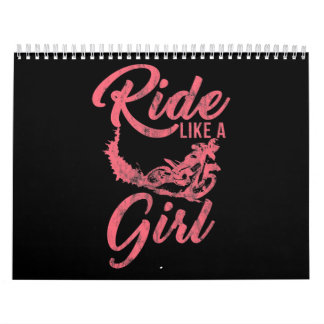 Calendario Viajar Como Un Regalo Gracioso De Moto Chica