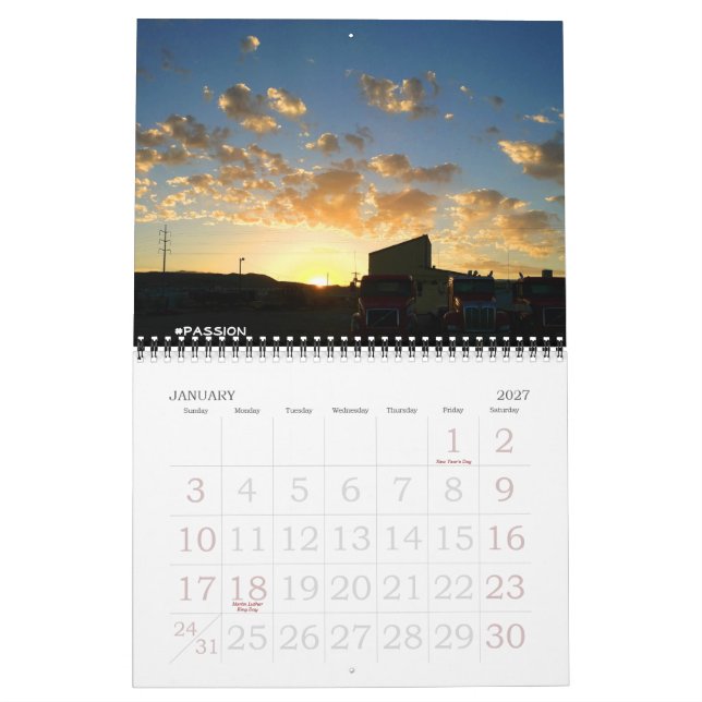 Calendario Viaje al sudoeste (Jan 2027)