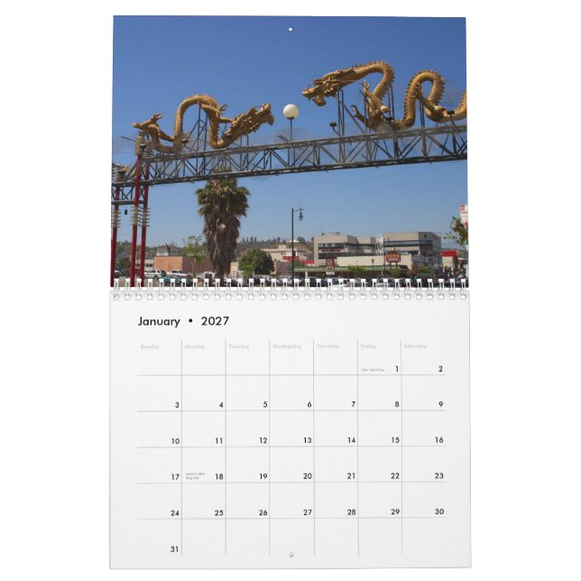 Calendario Viaje americano (Jan 2027)