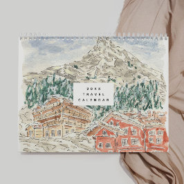 Calendario Viaje de acuarela