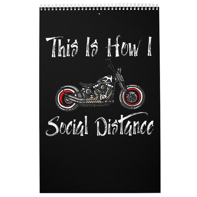 Calendario Viaje en motocicleta a distancia social (Tapa)