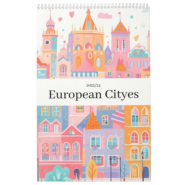 Calendario Viaje Europa Rosa Girona (Tapa)