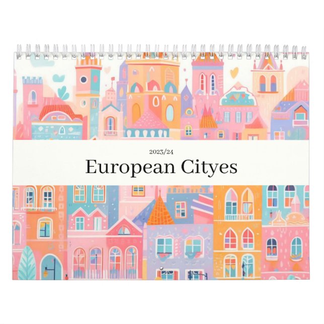 Calendario Viaje Europa Rosa Girona (Tapa)