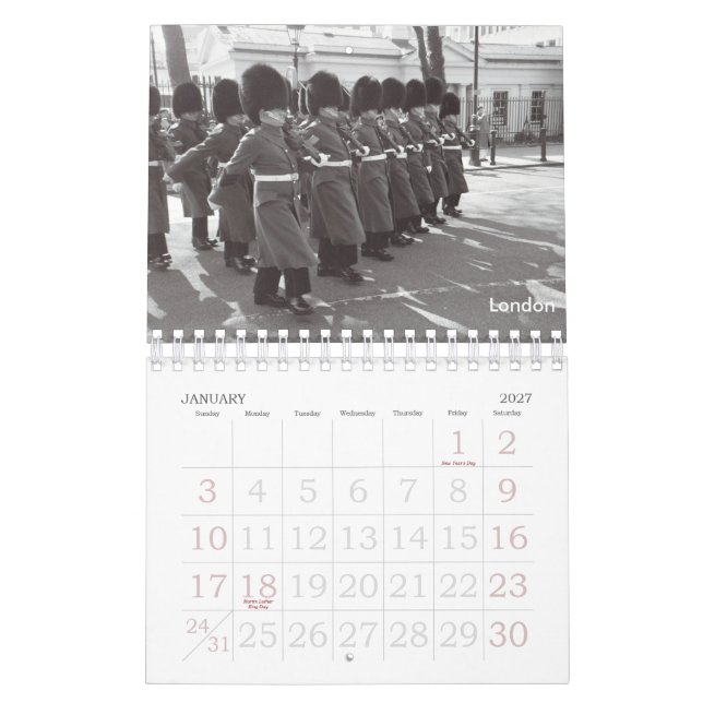 Calendario Viajes a través de los años (Jan 2027)