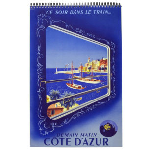 Calendario Viajes Antiguos 14 Pósters Europa liso