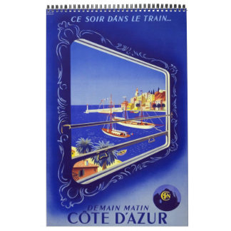 Calendario Viajes Antiguos 14 Pósters Europa liso