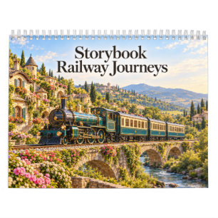 Calendario Viajes en tren de vapor de cuento