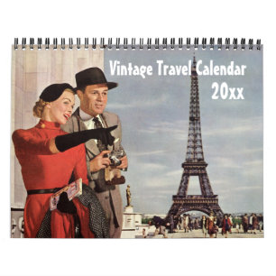 Calendario Viajes y transporte de Ilustracion de época